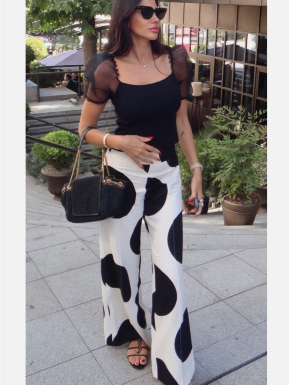 Zara Polka Dot Wide Leg Trousers - Picture 15 of 16